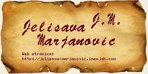 Jelisava Marjanović vizit kartica